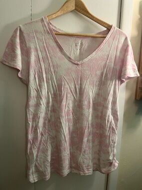 Isabel Maternity by Ingrid & Isabel Pink Tie-Dye V-Neck Tee